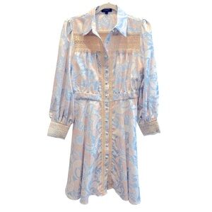 Tuckernuck Beulah Style Vintage Inspired Blue Paisley Dress